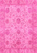 Machine Washable Oriental Pink Traditional Rug, wshabs3976pnk