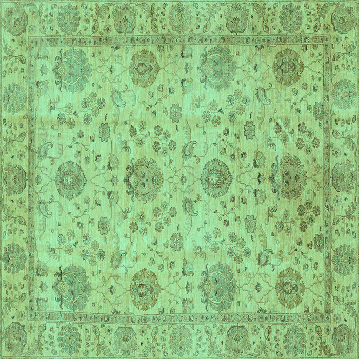 Square Oriental Turquoise Traditional Rug, abs3976turq
