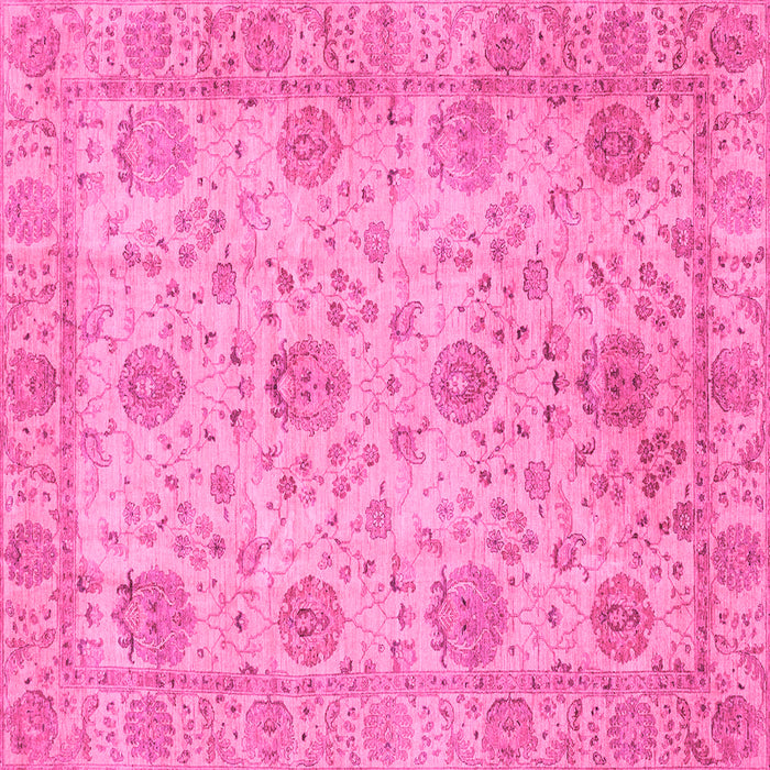 Square Oriental Pink Traditional Rug, abs3976pnk