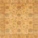 Square Abstract Orange Oriental Rug, abs3976