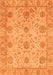 Machine Washable Oriental Orange Traditional Area Rugs, wshabs3976org