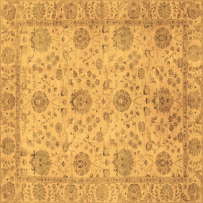 Square Oriental Brown Traditional Rug, abs3976brn