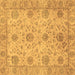 Square Oriental Brown Traditional Rug, abs3976brn