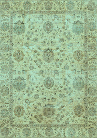 Oriental Light Blue Traditional Rug, abs3976lblu