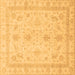 Square Oriental Brown Traditional Rug, abs3977brn