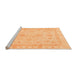 Sideview of Machine Washable Oriental Orange Traditional Area Rugs, wshabs3977org