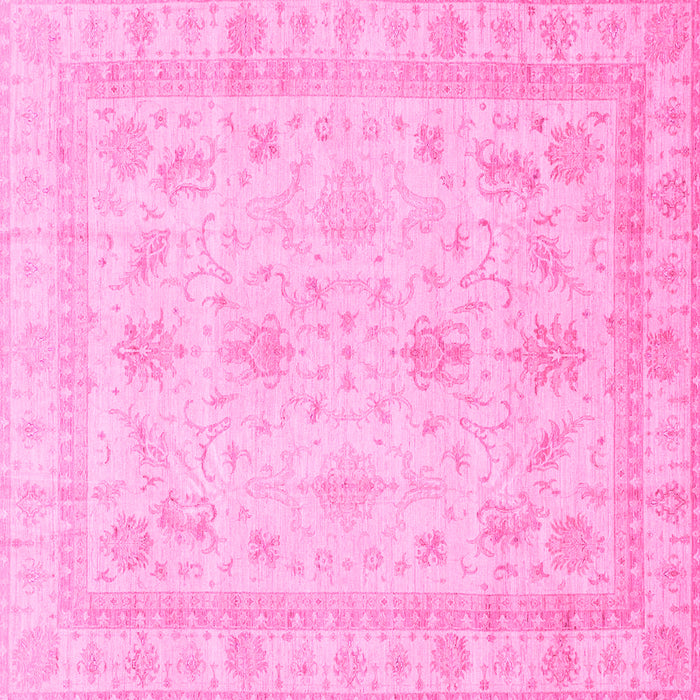Square Oriental Pink Traditional Rug, abs3977pnk