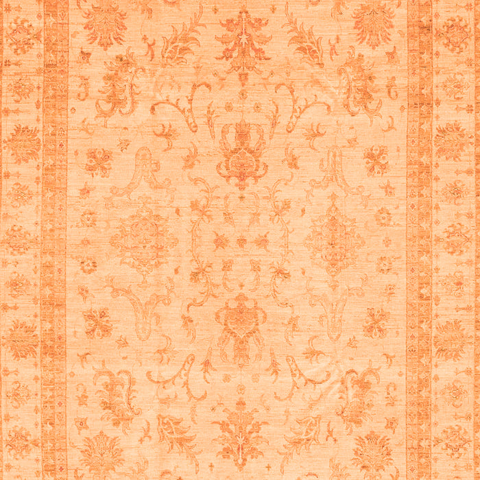 Machine Washable Oriental Orange Traditional Area Rugs, wshabs3977org