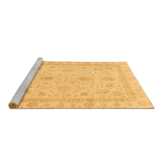 Sideview of Machine Washable Oriental Brown Traditional Rug, wshabs3977brn