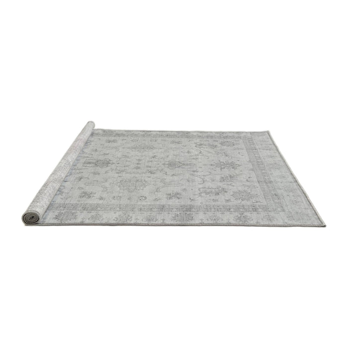 Sideview of Machine Washable Oriental Gray Traditional Rug, wshabs3977gry