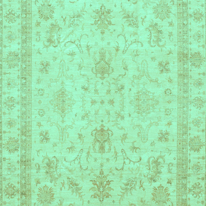 Machine Washable Oriental Turquoise Traditional Area Rugs, wshabs3977turq