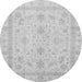 Round Oriental Gray Traditional Rug, abs3977gry