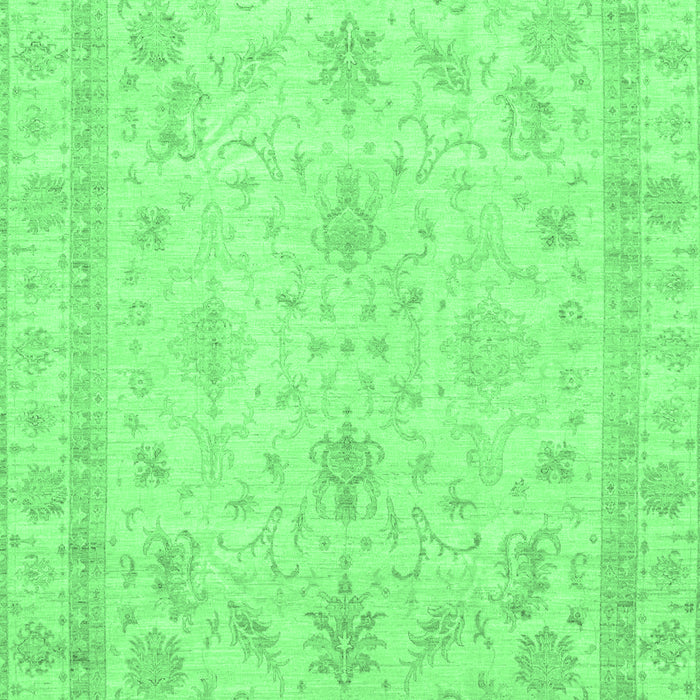 Machine Washable Oriental Emerald Green Traditional Area Rugs, wshabs3977emgrn