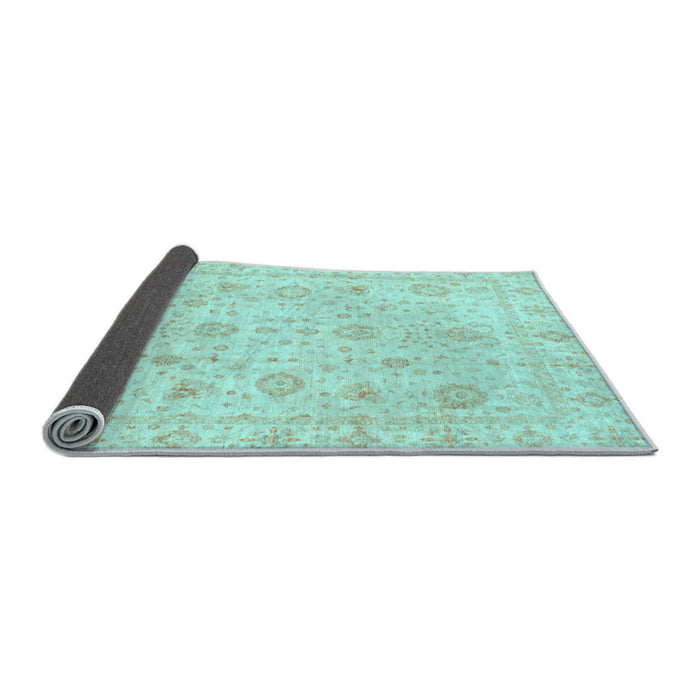 Sideview of Oriental Light Blue Traditional Rug, abs3978lblu
