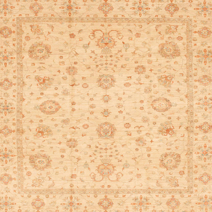 Square Machine Washable Abstract Orange Rug, wshabs3978