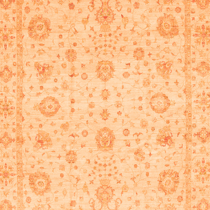 Machine Washable Oriental Orange Traditional Area Rugs, wshabs3978org