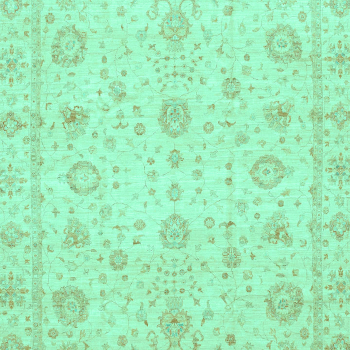 Machine Washable Oriental Turquoise Traditional Area Rugs, wshabs3978turq