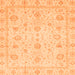 Square Oriental Orange Traditional Rug, abs3978org