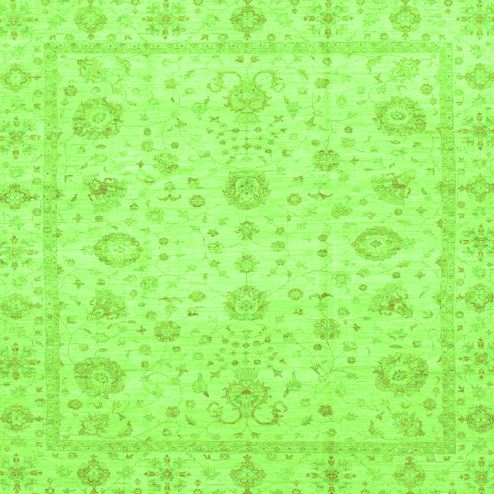 Square Oriental Green Traditional Rug, abs3978grn