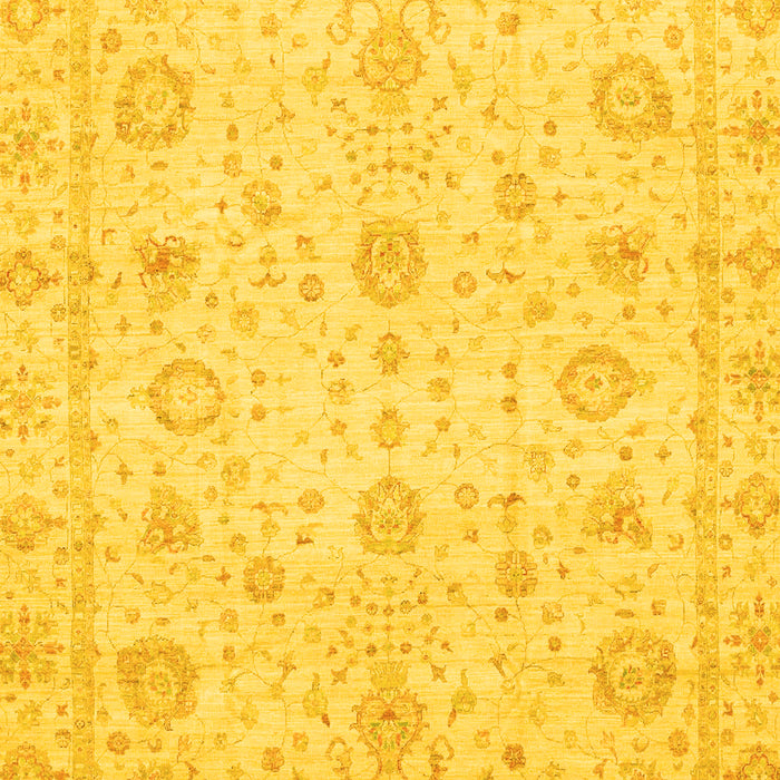 Machine Washable Oriental Yellow Traditional Rug, wshabs3978yw