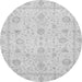 Round Oriental Gray Traditional Rug, abs3978gry