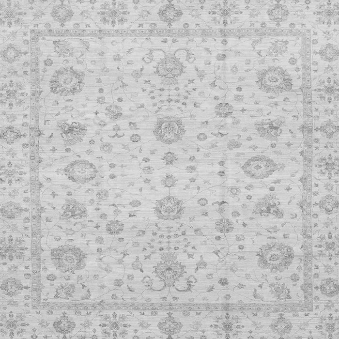 Square Machine Washable Oriental Gray Traditional Rug, wshabs3978gry