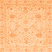 Square Oriental Orange Traditional Rug, abs3979org