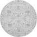 Round Oriental Gray Traditional Rug, abs3979gry