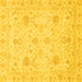 Square Oriental Yellow Traditional Rug, abs3979yw