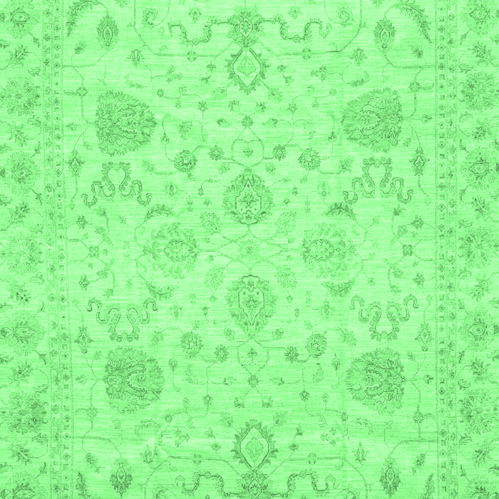 Machine Washable Oriental Emerald Green Traditional Area Rugs, wshabs3979emgrn