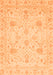 Machine Washable Oriental Orange Traditional Area Rugs, wshabs3979org