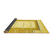 Sideview of Solid Yellow Modern Rug, abs397yw