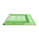 Sideview of Machine Washable Solid Green Modern Area Rugs, wshabs397grn