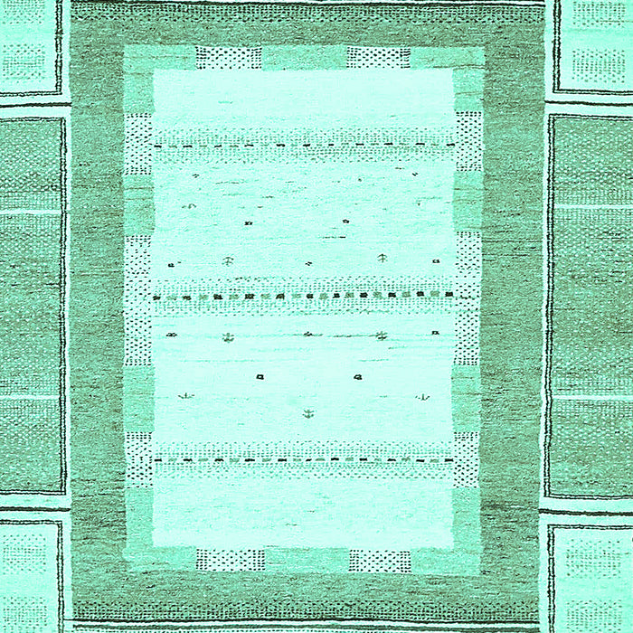 Machine Washable Solid Turquoise Modern Area Rugs, wshabs397turq