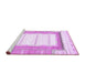 Sideview of Machine Washable Solid Purple Modern Area Rugs, wshabs397pur