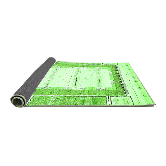 Sideview of Solid Green Modern Rug, abs397grn