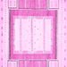 Square Solid Pink Modern Rug, abs397pnk