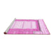 Sideview of Machine Washable Solid Pink Modern Rug, wshabs397pnk