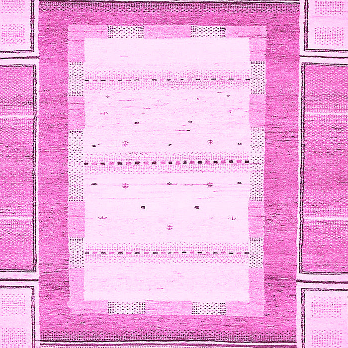 Machine Washable Solid Pink Modern Rug, wshabs397pnk