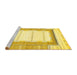 Sideview of Machine Washable Solid Yellow Modern Rug, wshabs397yw