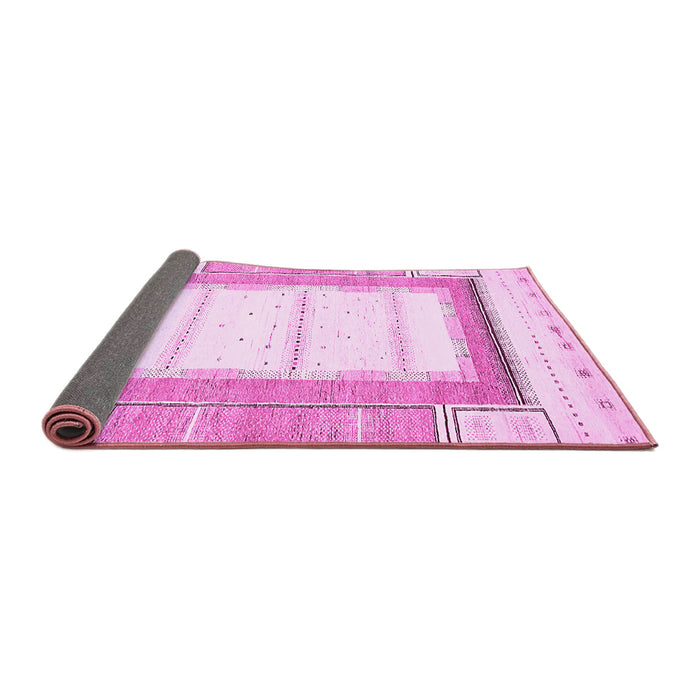 Sideview of Solid Pink Modern Rug, abs397pnk