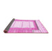 Sideview of Solid Pink Modern Rug, abs397pnk