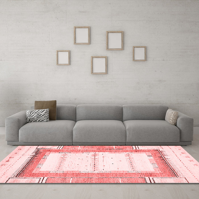 Modern Red Washable Rugs