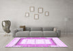 Machine Washable Solid Purple Modern Area Rugs in a Living Room, wshabs397pur