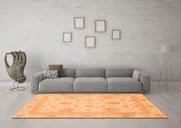 Machine Washable Oriental Orange Modern Rug, wshabs3980org