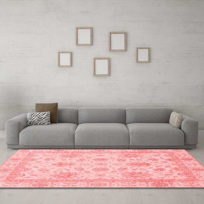 Modern Red Washable Rugs