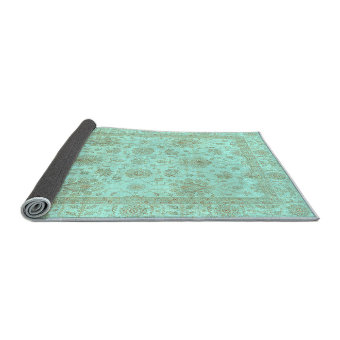 Sideview of Oriental Light Blue Modern Rug, abs3980lblu