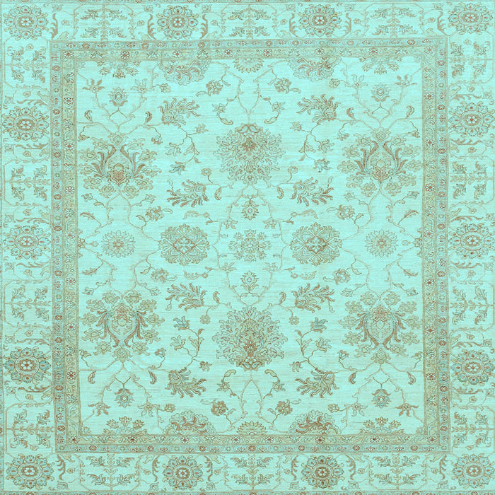 Square Oriental Light Blue Modern Rug, abs3980lblu