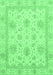 Machine Washable Oriental Emerald Green Modern Area Rugs, wshabs3980emgrn