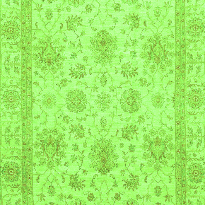 Machine Washable Oriental Green Modern Area Rugs, wshabs3980grn
